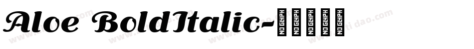 Aloe BoldItalic字体转换